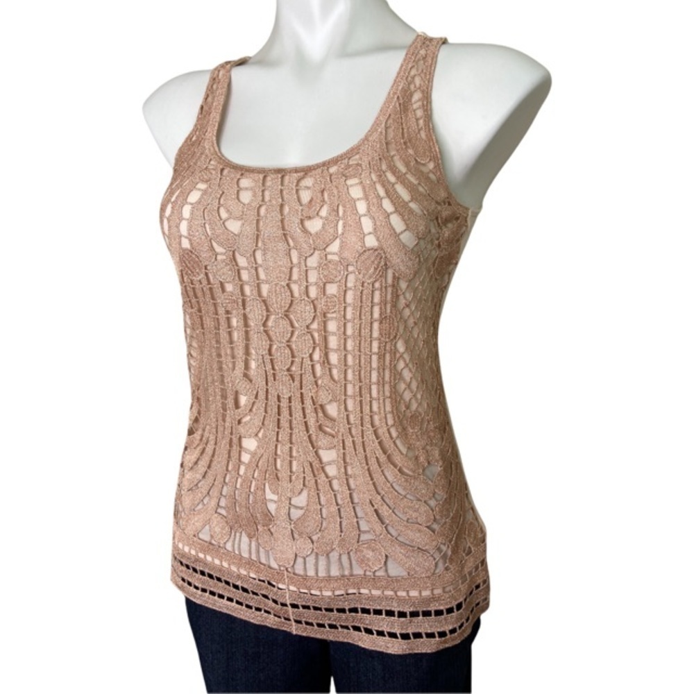 🌻Express Rose Blush Pink Lace Tank Top - Picture 4 of 6